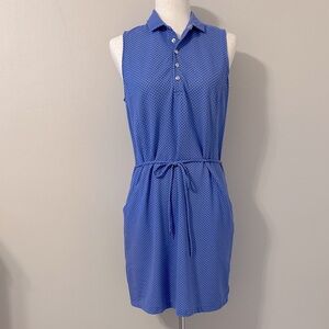 Polo By Ralph Lauren Womens Golf Sport Dress
Blue Polka Dot Sleeveless Sz Medium